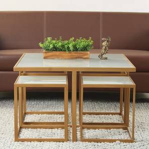 Valentino Square Metal Coffee Table in Golden Finish-image-47
