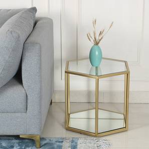 claymint Menton Metal Side Table in Golden Finish-picture-13