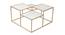 Valentino Frosted Glass Bunching Coffee Table in Dark Gold Finish - 1-96-1-3 (Golden Finish) by Urban Ladder - Front View Design 1 - 847914
