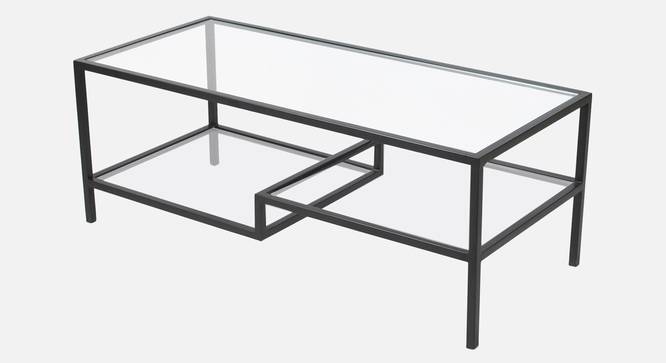 Mossman Glass Nesting Coffee Table In Black Finish - 1-68-1-1 (Golden Finish) by Urban Ladder - Front View Design 1 - 847921