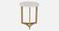 Verona Marble Side Table In Gold Finish - 1-63-2-1 (Golden Finish) by Urban Ladder - Front View Design 1 - 847922