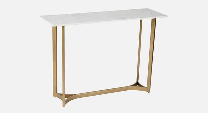 Verona Marble Console Table In Gold Finish - 1-63-3-1 (Golden Finish) by Urban Ladder - Front View Design 1 - 847923
