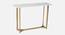 Verona Marble Console Table In Gold Finish - 1-63-3-1 (Golden Finish) by Urban Ladder - Front View Design 1 - 847923