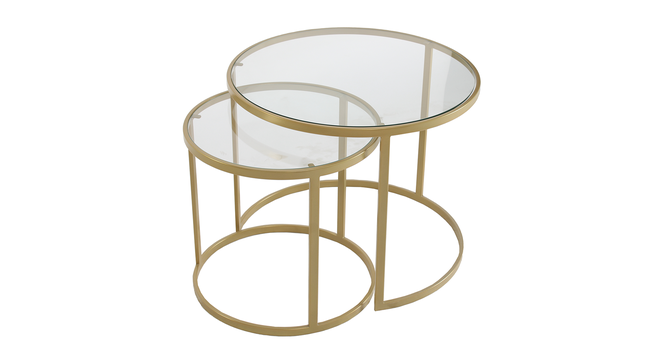 Nelson Nesting Set of 2 Coffee Table - 1-93-1-1 (Golden Finish) by Urban Ladder - Design 1 Side View - 847927
