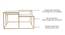 Valentino Frosted Glass Bunching Coffee Table in Dark Gold Finish - 1-96-1-3 (Golden Finish) by Urban Ladder - Design 1 Side View - 847934