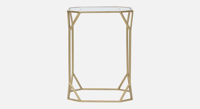 Hammond Glass Side Table In Gold Finish - 1-65-2-1 (Golden Finish) by Urban Ladder - Design 1 Side View - 847937
