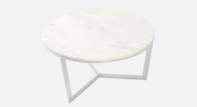 Hammond Marble Coffee Table In Chrome Finish - 1-65-1-1 (Chrome Finish) by Urban Ladder - Design 1 Side View - 847939