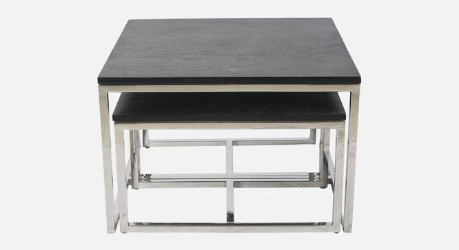 Trento Wooden Nesting Coffee Table In Chrome Finish - 1-66-5-1 (Black Finish) by Urban Ladder - Design 1 Side View - 847940