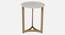 Verona Marble Side Table In Gold Finish - 1-63-2-1 (Golden Finish) by Urban Ladder - Design 1 Side View - 847942