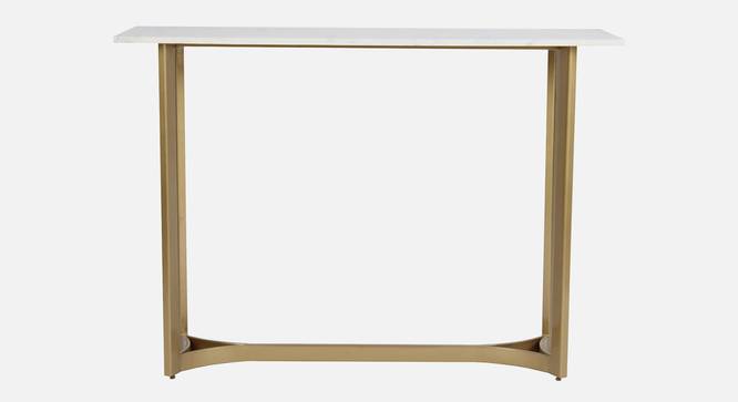 Verona Marble Console Table In Gold Finish - 1-63-3-1 (Golden Finish) by Urban Ladder - Design 1 Side View - 847943