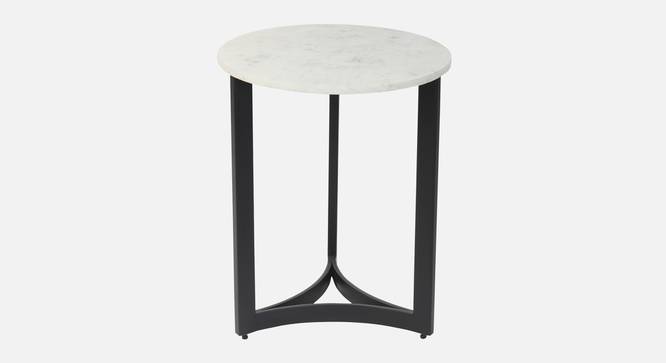 Verona Marble Side Table In Black Finish - 1-63-2-4 (Black Finish) by Urban Ladder - Design 1 Side View - 847944
