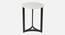 Verona Marble Side Table In Black Finish - 1-63-2-4 (Black Finish) by Urban Ladder - Design 1 Side View - 847944