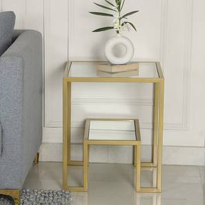 claymint Bridgeview Metal Side Table in Golden Finish-picture-17