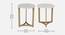 Verona Marble Side Table In Gold Finish - 1-63-2-1 (Golden Finish) by Urban Ladder - Rear View Design 1 - 847988
