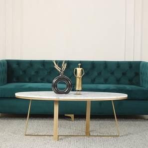 New Arrivals Living Room Furniture Design Franklin Round Metal Coffee Table in Golden Finish