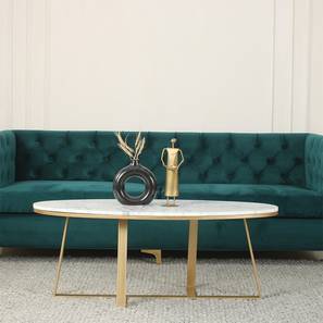 Vmi Livingroom Design Franklin Round Metal Coffee Table in Golden Finish