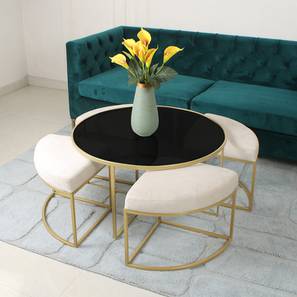 Benton Round Metal Coffee Table in Golden Finish-image-30