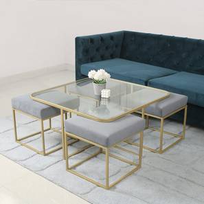 claymint Benton Rectangular Metal Coffee Table in Golden Finish-picture-13