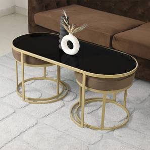 New Arrivals Living Room Furniture Design Benton Rectangular Metal Coffee Table in Golden Finish