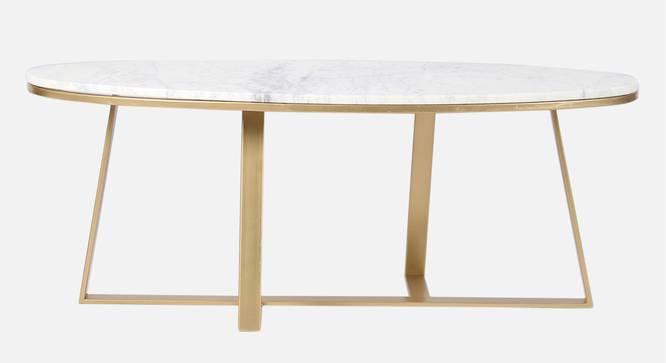 Franklin Marble Coffee Table In Gold Finish - 1-41-1-1 (Golden Finish) by Urban Ladder - Front View Design 1 - 848019