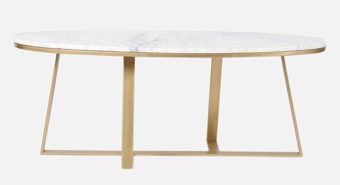 Franklin Marble Coffee Table In Gold Finish - 1-41-1-1 (Golden Finish) by Urban Ladder - Front View Design 1 - 848019