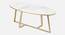 Franklin Marble Coffee Table In Gold Finish - 1-41-1-1 (Golden Finish) by Urban Ladder - Design 1 Side View - 848024