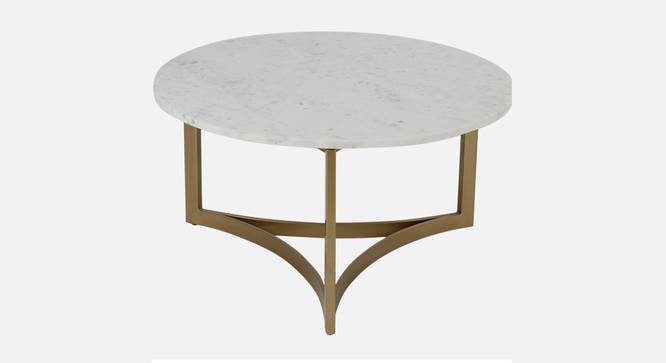 Verona Marble Coffee Table In Gold Finish - 1-63-1-1 (Golden Finish) by Urban Ladder - Design 1 Side View - 848026
