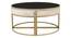 Benton Nesting Black Glass Coffee Table Set With 4 Stools In Gold Finish - 1-21-12-4 (Golden Finish) by Urban Ladder - Design 1 Side View - 848027