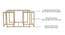 Stendal Nesting Coffee Table Set of 3 Glass Square - 1-95-1-1 (Golden Finish) by Urban Ladder - Ground View Design 1 - 848028