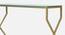 Melbourne Glass Console Table In Gold Finish - 1-10-3-2 (Golden Finish) by Urban Ladder - Ground View Design 1 - 848033
