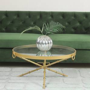claymint Bellmore Round Metal Coffee Table in Golden Finish-picture-12