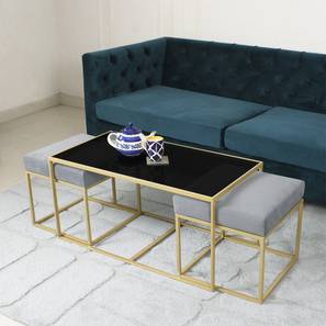 claymint Benton Rectangular Metal Coffee Table in Golden Finish-picture-10