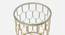 Belmont Clear Glass Side Table In Gold Finish - 1-1-2-2 (Golden Finish) by Urban Ladder - Ground View Design 1 - 848044