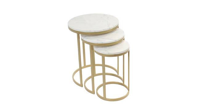 Nelson Nesting Side Table Set of 3 - 1-93-1-5 (Golden Finish) by Urban Ladder - Front View Design 1 - 848045