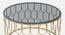 Belmont Black Glass Coffee Table In Gold Finish - 1-1-1-3 (Golden Finish) by Urban Ladder - Ground View Design 1 - 848047