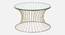 Perth Glass Coffee Table In Gold Finish - 1-13-1-1 (Golden Finish) by Urban Ladder - Front View Design 1 - 848048