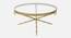 Bellmore Glass Coffee Table In Gold Finish - 1-24-1-3 (Golden Finish) by Urban Ladder - Front View Design 1 - 848051