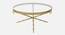 Bellmore Glass Coffee Table In Gold Finish - 1-24-1-3 (Golden Finish) by Urban Ladder - Front View Design 1 - 848051