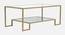 Bridgeview Glass Coffee Table In Gold finish - 1-19-1-2 (Golden Finish) by Urban Ladder - Front View Design 1 - 848061