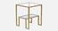 Bridgeview Glass Side Table In Gold Finish - 1-19-2-2 (Golden Finish) by Urban Ladder - Front View Design 1 - 848063