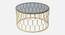 Belmont Black Glass Coffee Table In Gold Finish - 1-1-1-3 (Golden Finish) by Urban Ladder - Front View Design 1 - 848072