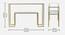 Bridgeview Glass Console Table In Gold Finish - 1-19-3-2 (Golden Finish) by Urban Ladder - Rear View Design 1 - 848083