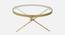 Bellmore Glass Coffee Table In Gold Finish - 1-24-1-3 (Golden Finish) by Urban Ladder - Design 1 Side View - 848105