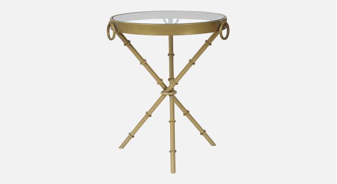Bellmore Glass Side Table In Gold Finish - 1-24-2-3 (Golden Finish) by Urban Ladder - Design 1 Side View - 848107