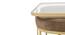 Benton Nesting Clear Glass Coffee Table Set With 4 Stools In Gold Finish - 1-21-12-9 (Golden Finish) by Urban Ladder - Ground View Design 1 - 848124