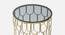 Belmont Black Glass Side Table In Gold Finish - 1-1-2-3 (Golden Finish) by Urban Ladder - Design 1 Side View - 848127