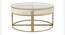 Benton Nesting Clear Glass Coffee Table Set With 4 Stools In Gold Finish - 1-21-12-3 (Golden Finish) by Urban Ladder - Design 1 Side View - 848129
