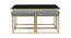 Benton Nesting Black Glass Coffee Table Set With 4 Stools In Gold Finish - 1-21-12-6 (Golden Finish) by Urban Ladder - Design 1 Side View - 848131