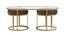 Benton Nesting Clear Glass Coffee Table Set With 2 Stools In Gold Finish - 1-21-12-7 (Golden Finish) by Urban Ladder - Design 1 Side View - 848132