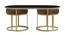 Benton Nesting Black Glass Coffee Table Set With 2 Stools In Gold Finish - 1-21-12-8 (Golden Finish) by Urban Ladder - Design 1 Side View - 848134